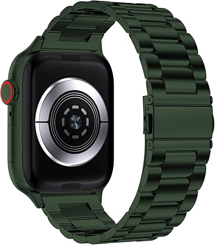 Vista 23 de EPULY - Correa de acero inoxidable, ejecutiva compatible con Apple Watch (iWatch) de 1.93, 1.77, 1.73, 1.65, 1.61, 1.57 y 1.50 pulgadas, unisex