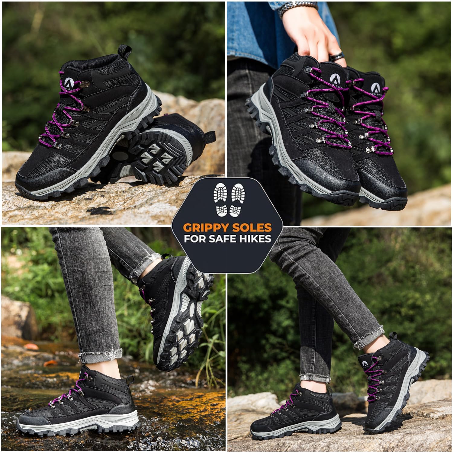 Scarpe da Trekking Uomo Donna Montagna Antiscivolo Scarpe Escursionismo Ammortizzate Traspiranti Passeggiate Sportive All'aperto Scarpe da Escursionismo