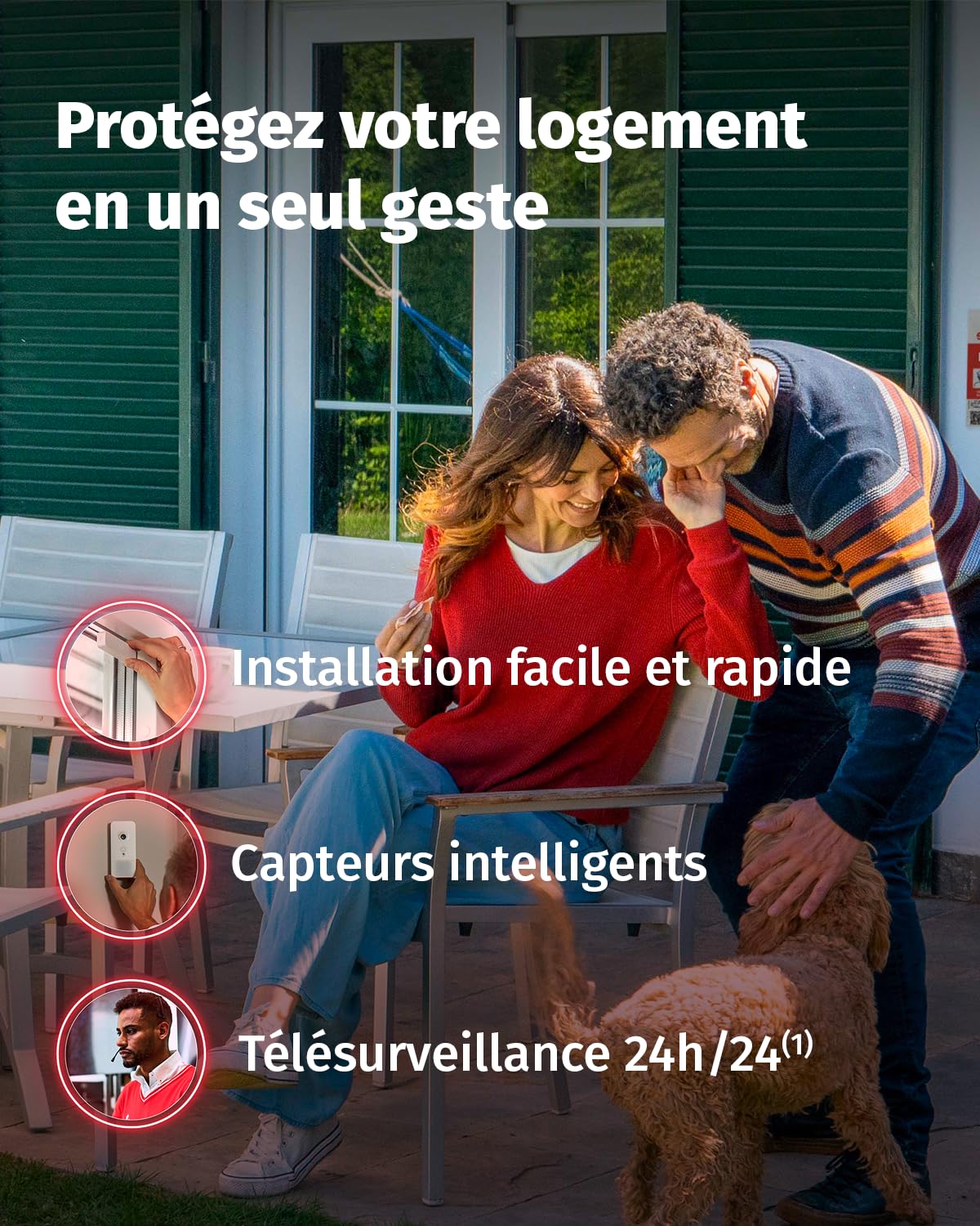 Verisure Alarme L Maison ou Appartement Connectée sans Fil – Système de Sécurité 10 Pièces avec Caméra HD Intérieure, Application Mobile, Sirène – Installation DIY Facile – Option Télésurveillance