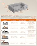 Feandrea Orthopaedic Dog Sofa Bed, M Dog Bed with Raised Sides, Egg Crate Foam, Removable and Washable Cover, Non-Slip Bottom, Water-Resistant Lining, Dove Gray, 76 x 51 x 16 cm UPGW321GD01