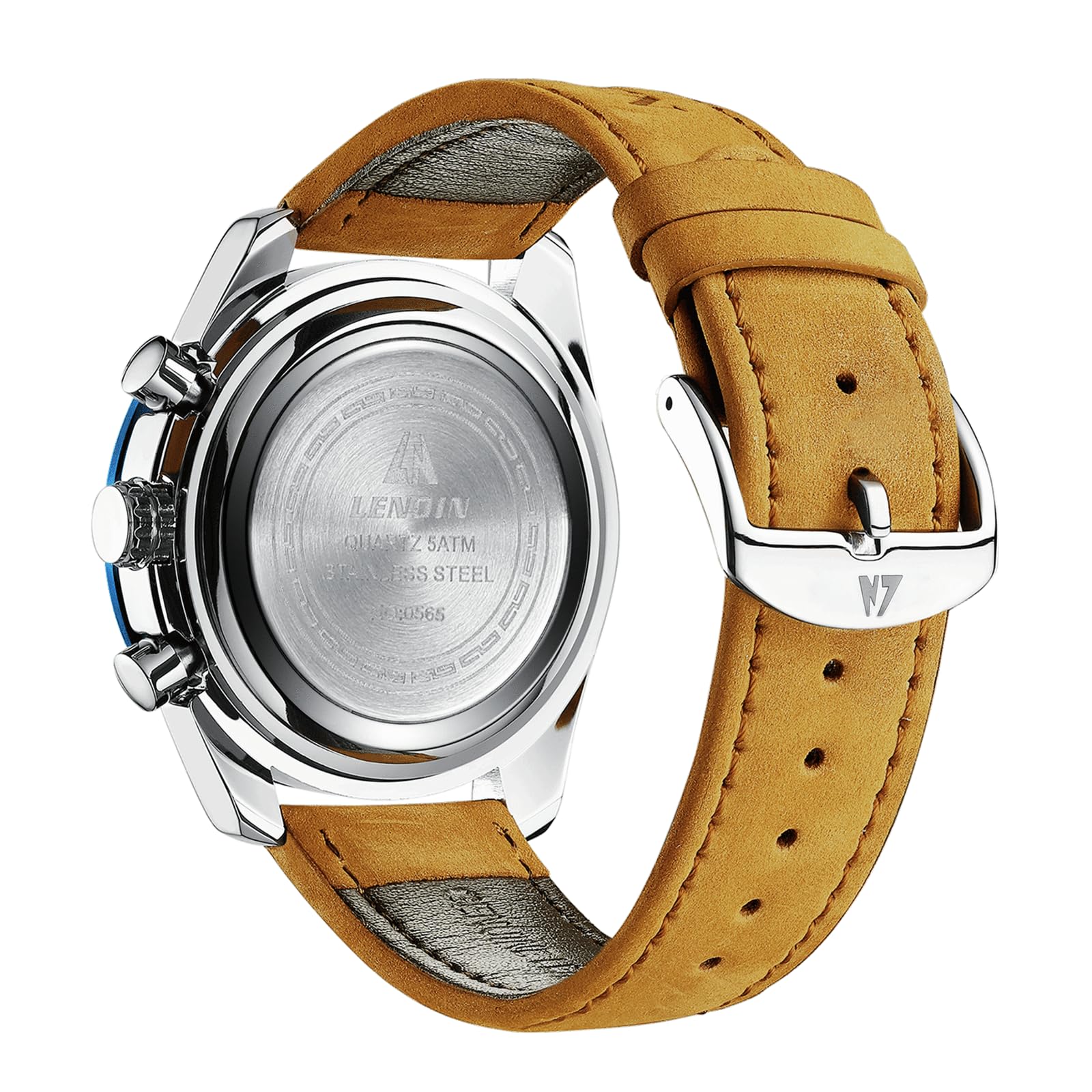 LN LENQIN Mens Watches Leather Watch Analog Quartz Watch for Men Luminous Luxury Fashion Business Casual 30M Waterproof Men's Wrist Watches with Date