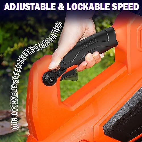 Miniatura 5 de Soplador de hojas inalámbrico compatible con batería Dewalt 20V Max (SIN batería), soplador de hojas eléctrico hasta 160 MPH 580 CFM, sopladores