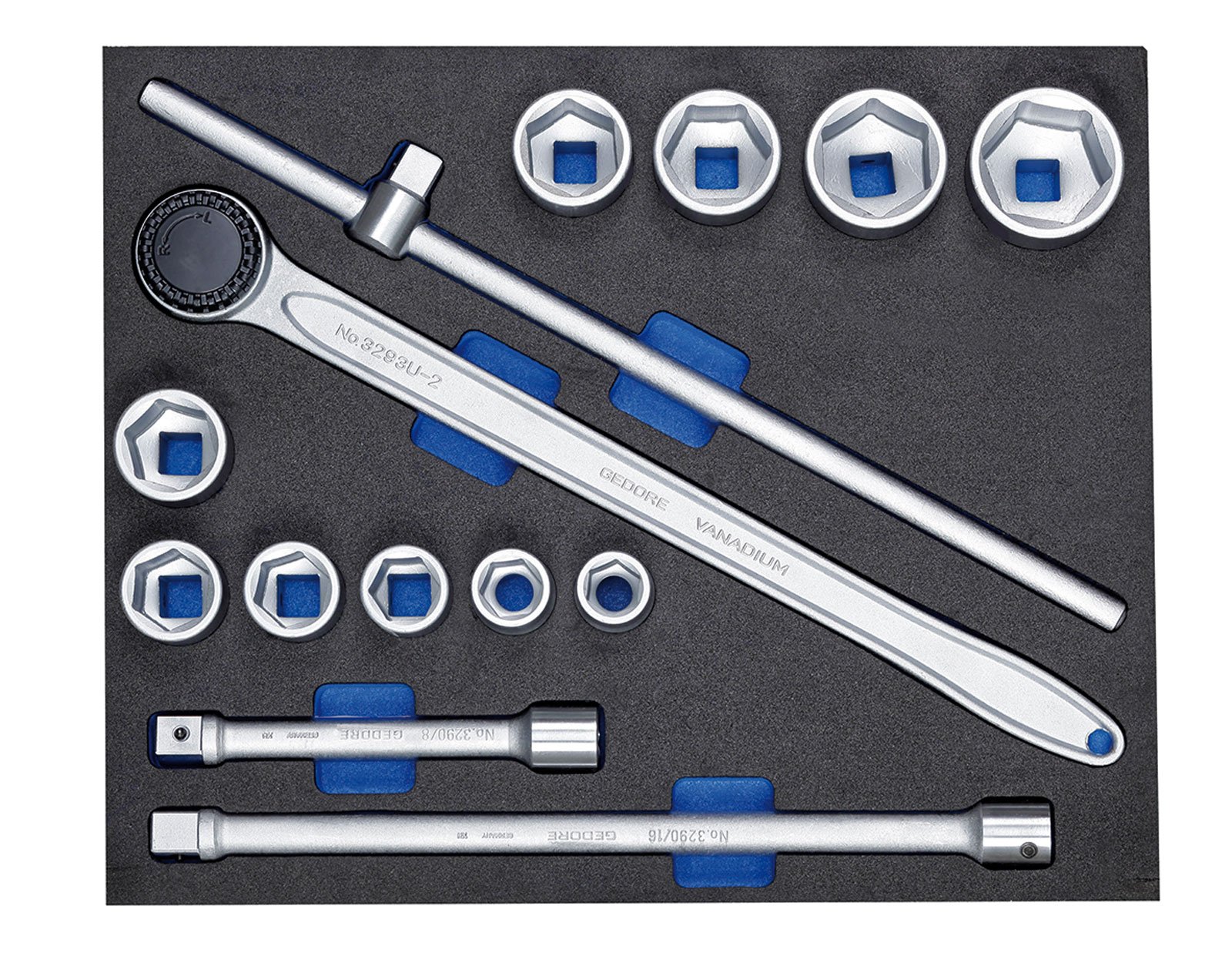 Clés à douille 3/4 pouce coffret douilles cliquet 14 pièces Check-Tool