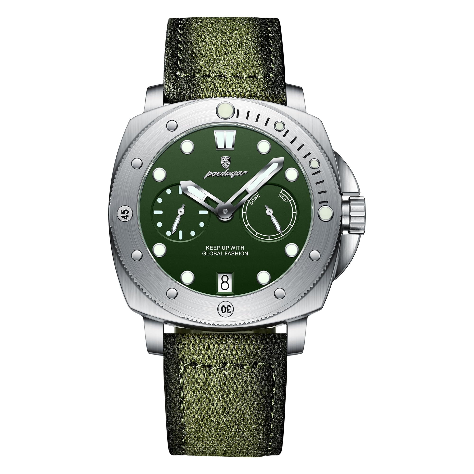 Poedagar Fashion Watch for Man Waterproof Luminous Date Business Casual Men Clock Nylon Leather Quartz Men's Watches
