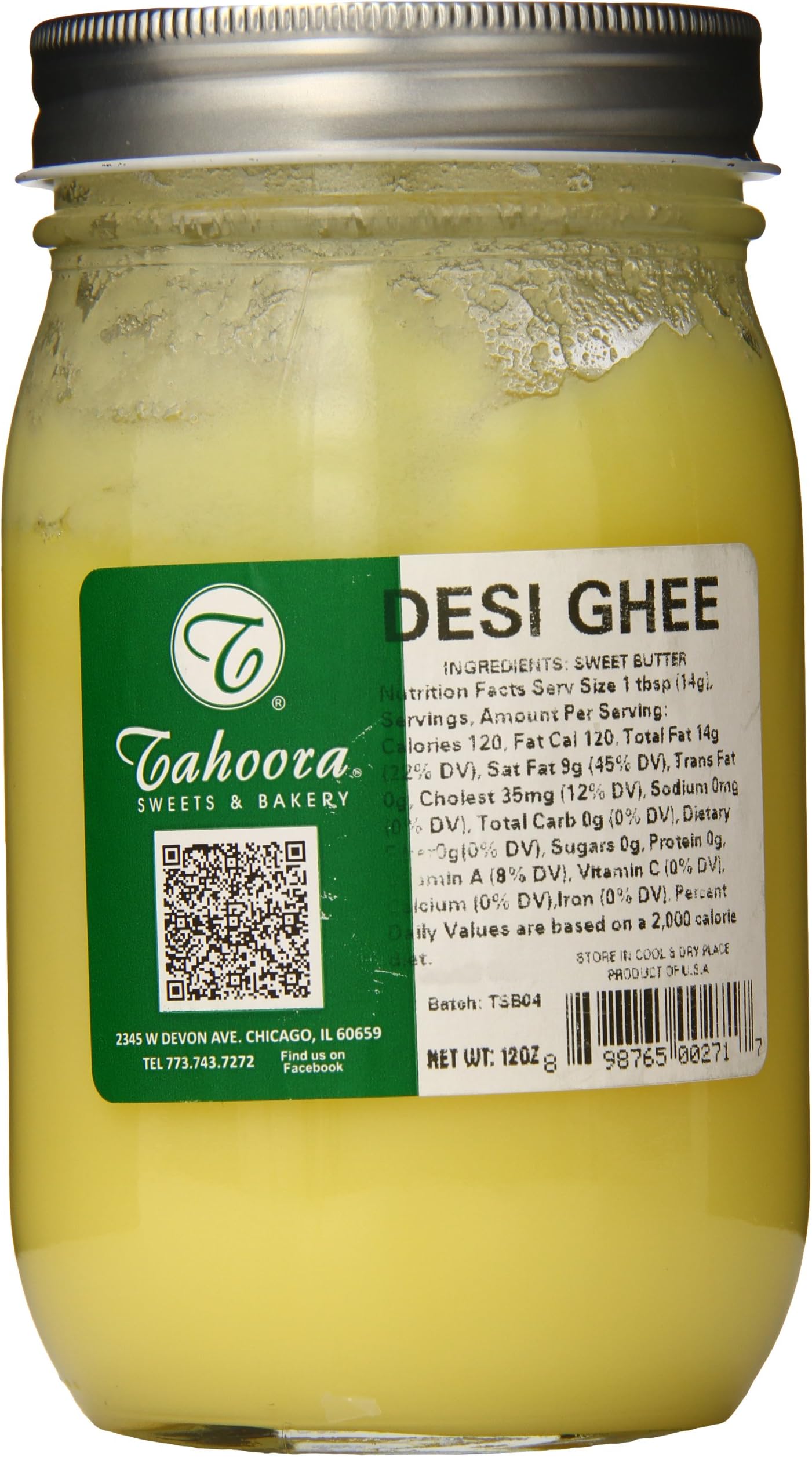 Tahoora Desi Pure Ghee Clarified Butter, 12 Ounce