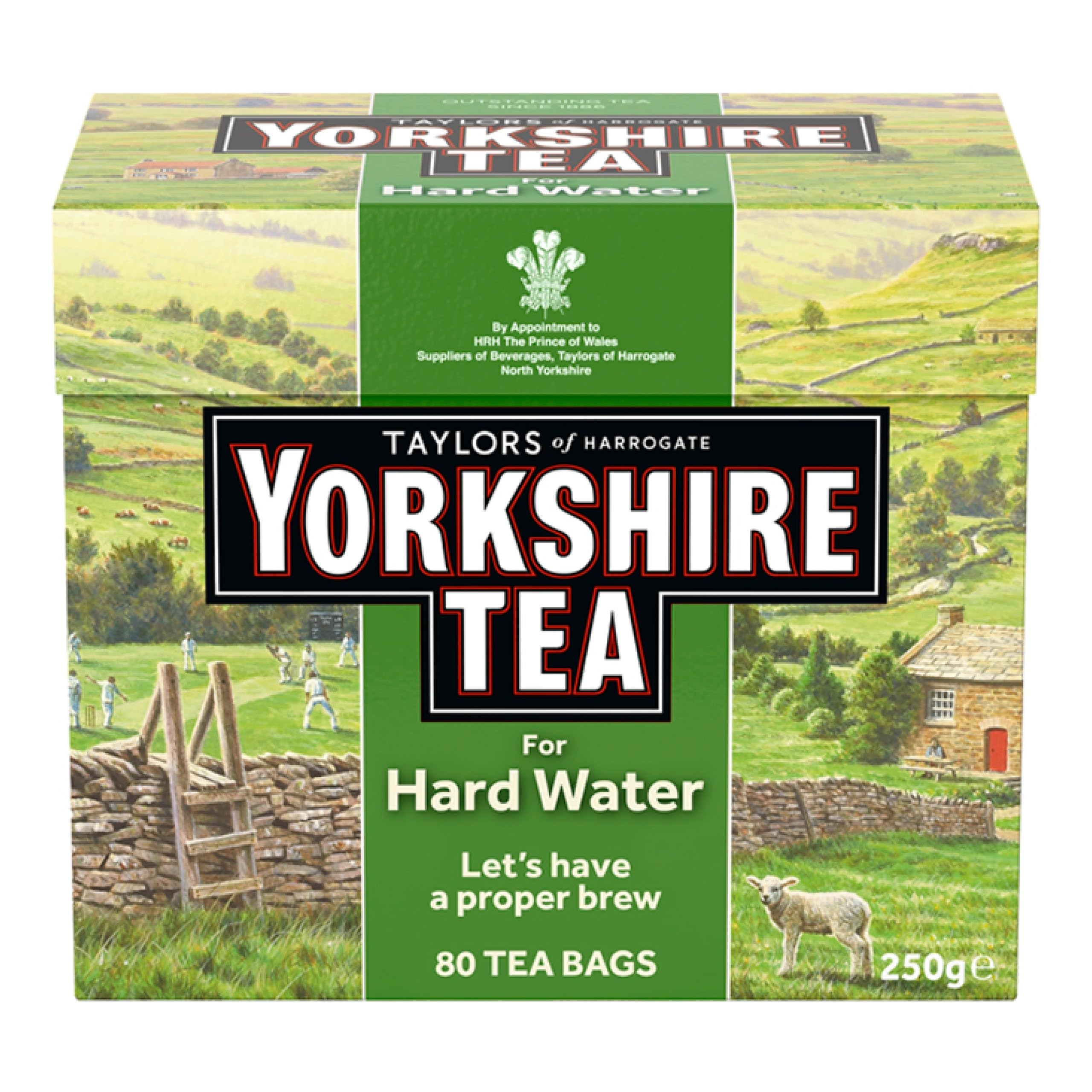 Yorkshire Tea do Twardej Wody - Odświeżająca, Mocna, Czarna Angielska Herbata do Obszarów z Twardą Wodą - Odpowiedzialnie Pozyskiwana - 80 Torebek