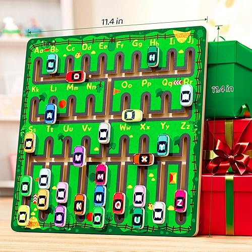 Miniatura 6 de Montessori - Juguetes de aprendizaje del alfabeto de madera para niños pequeños, juegos de clasificación ABC y emparejamiento para niños,