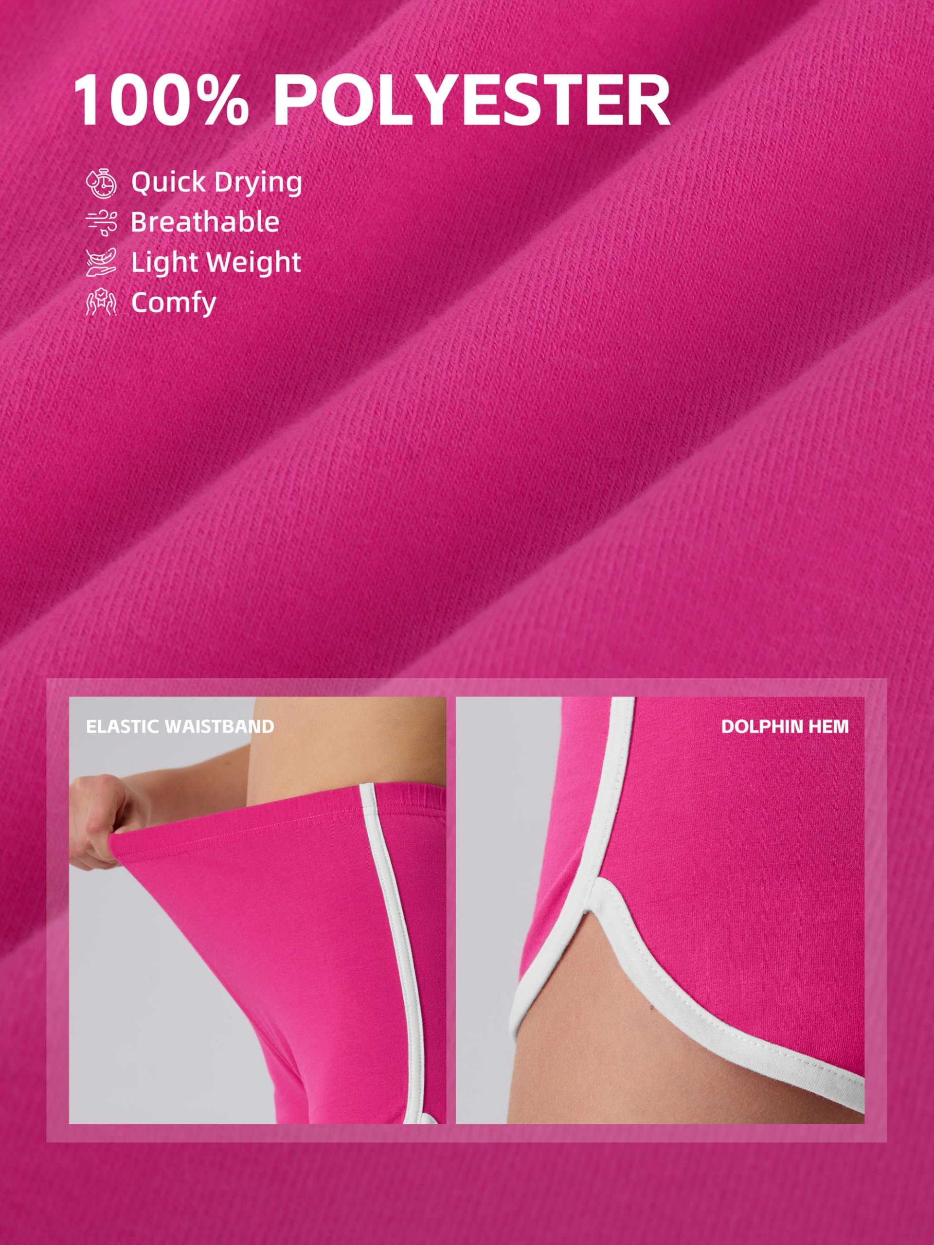 5 Pack Cotton Girls Shorts Toddler Girls Athletic Biker Running Shorts Dolphin Yoga Shorts for Kids - 4