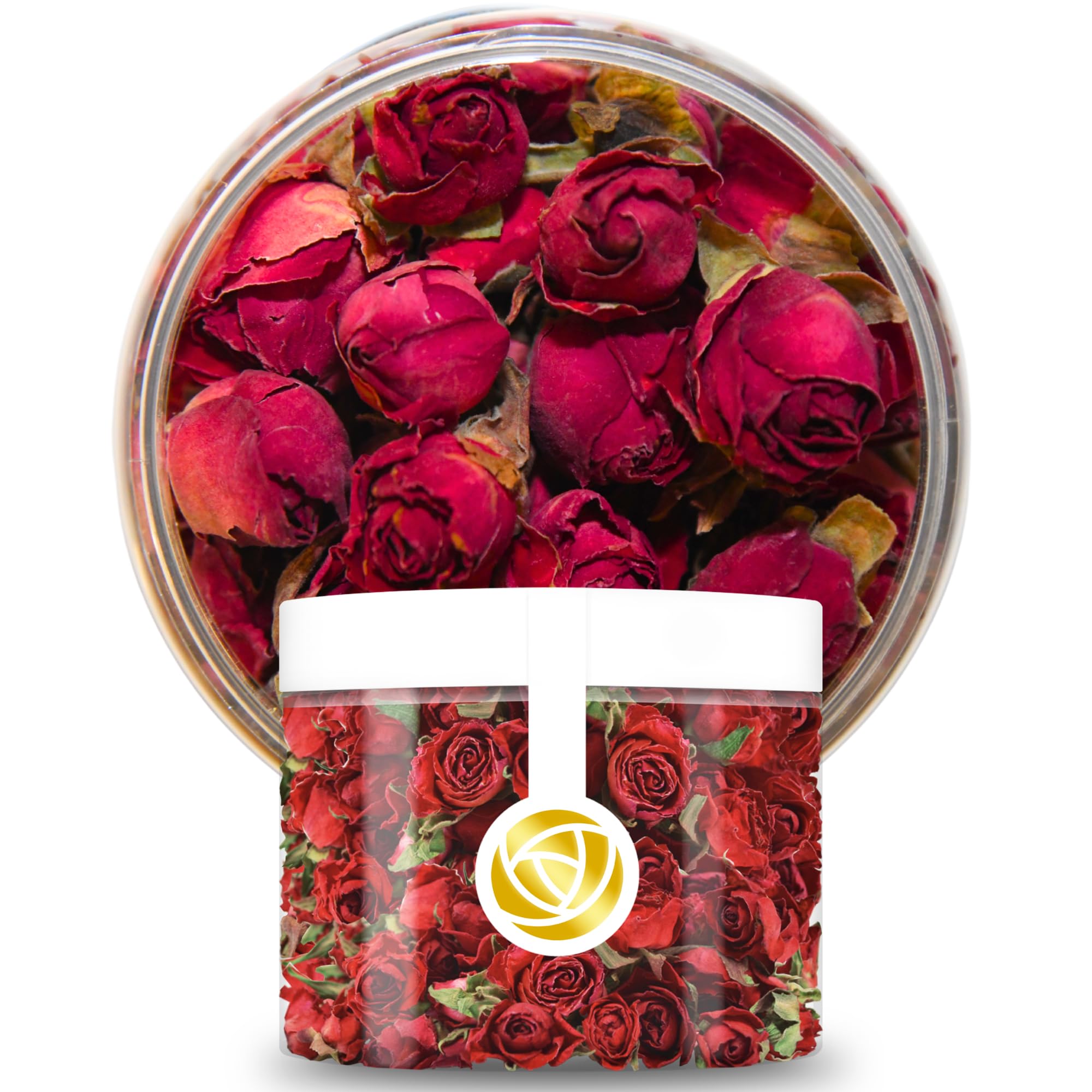 Rosie Rose Dekorative Rosenblüten in 7 Farben - 20g - Dekorative getrocknete Blüten, Topping für Torten, Kuchen Dekoration,100% natürlich zum Backen Kochen & Dekorieren (Red Cherry)
