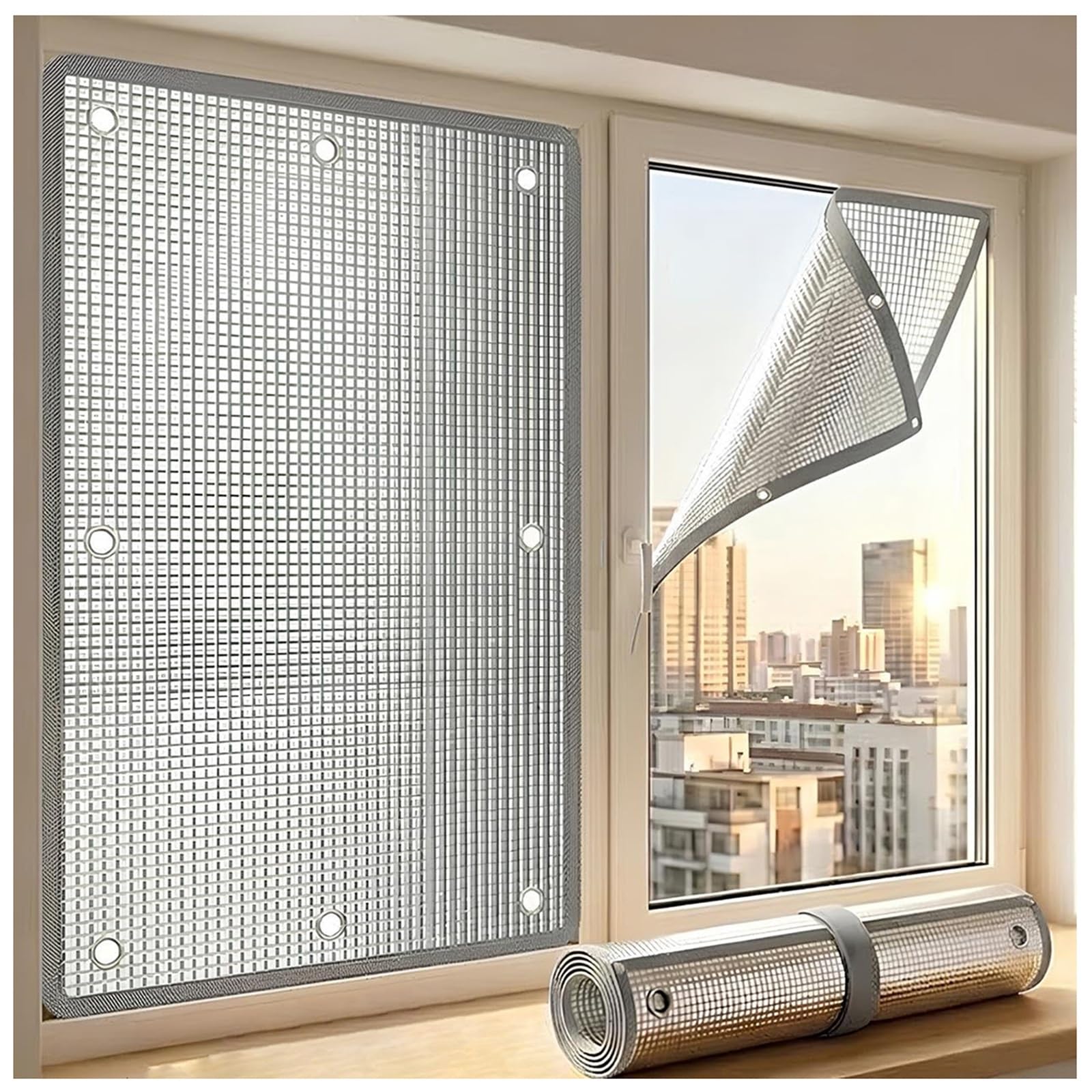 Cmjymx One Color 8.0Mm Reusable Reflective Thermal Blackout Window Film Privacy Shade