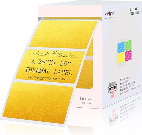 PARLAIM Etiquetas adhesivas térmicas rectangulares, 1000 etiquetas cuadradas de grado comercial para impresora térmica directa para etiquetas de
