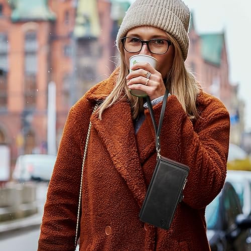 Miniatura 6 de XcaseBar Funda tipo cartera para Samsung Galaxy Note 20 Ultra con cremallera Bloqueo RFID Soporte para tarjeta de crédito, libro de folio con tapa