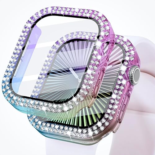 Miniatura 45 de KADES - Funda protectora brillante compatible con Apple Watch Series SE, SE 2022, 6, 5 y 4 de 40 mm, con protector de pantalla incorporado (40 mm,