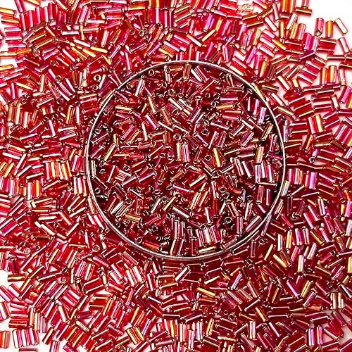 Miniatura 32 de Embroiderymaterial Cuentas de tubo de vidrio japonés para hacer joyas, hacer pulseras, cabello, bordado, costura, manualidades, cuentas