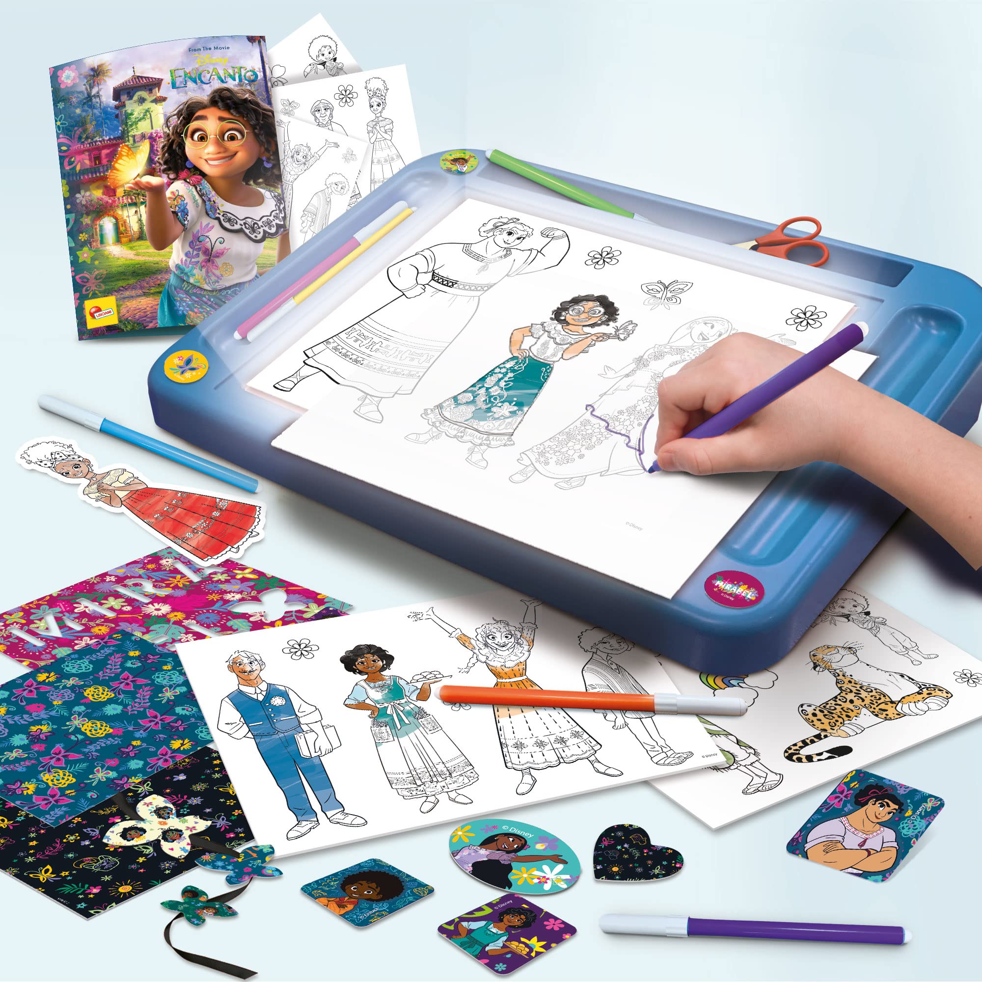 Lisciani - DISNEY ENCANTO - Tablette à Dessin Lumineuse - Pour Enfants Dès 4 Ans - Développe la Créativité et l'Imagination - Multicolore