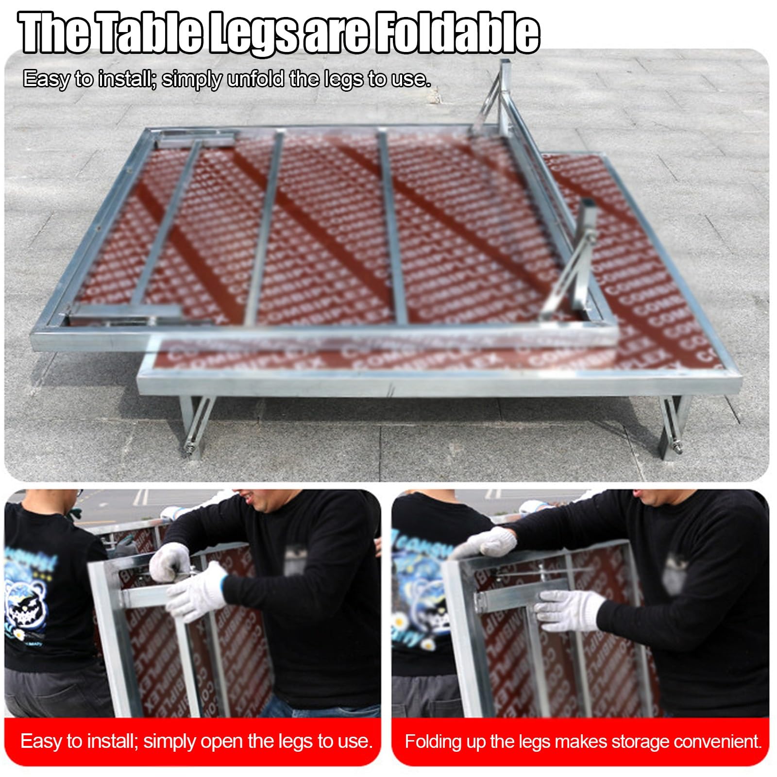 Palco rialzato portatile, modulare e pieghevole, ideale per eventi, concerti, DJ e gruppi musicali, con portata massima di 500 kg(100x128x20cm)