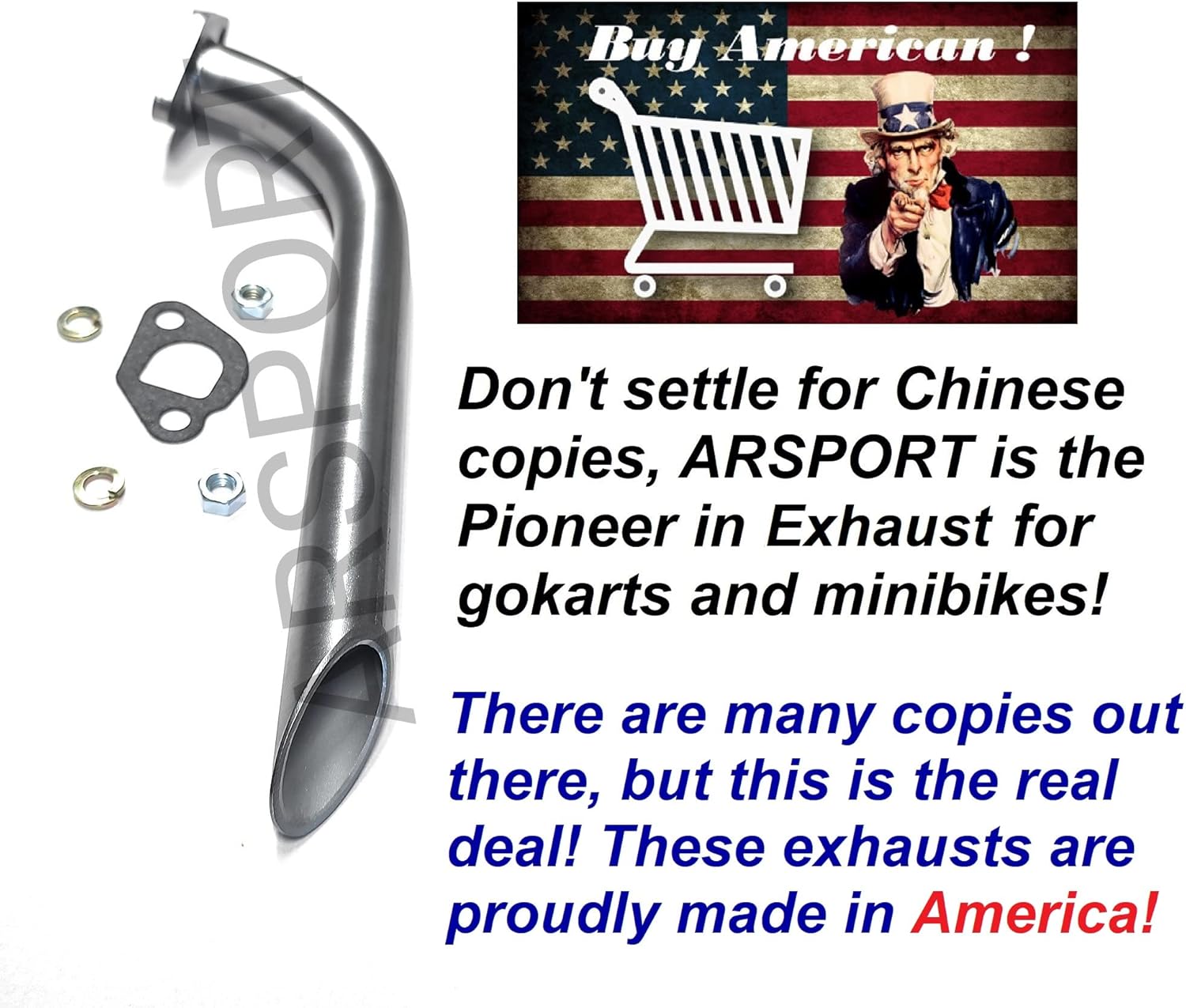 Exhaust Header for: Coleman CT200U 196cc/6.5HP Gas mini bike.