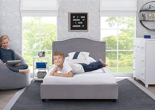 Miniatura 2 de Delta Children Cama individual tapizada, gris