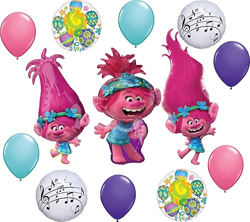 Trolls World Tour Suministros para fiestas de amapola concierto decoraciones