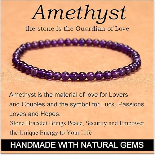 Vista 546 de MASSIVE BEADS Pulsera elástica de yoga hecha a mano con piedra natural, cristal curativo, energía, regalos para adultos unisex de 0.157 in, 0.236