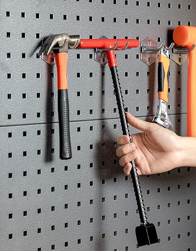 Miniatura 6 de JOYTUTUS Herramienta de medidor de agua multifuncional de 17 pulgadas con llave de 4 vías y cinta de teflón, llave de válvula con mango en T