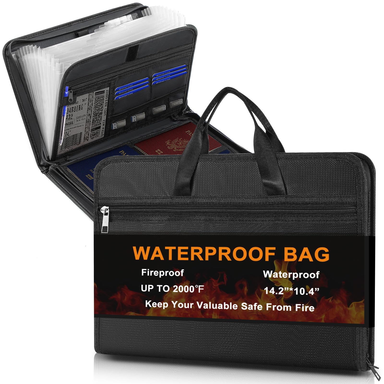Photo 1 of TaoBary Boat Document Holder Waterproof, 13 Pockets Fireproof File Folder