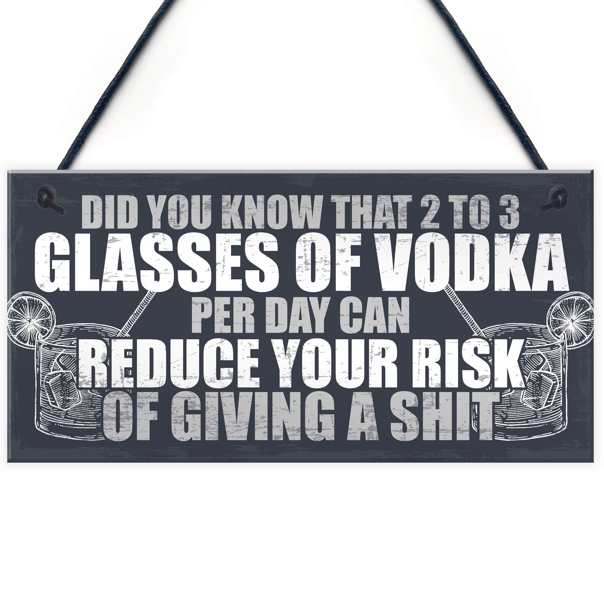 Red Ocean Funny Alcohol Gift Home Bar Sign Vodka Garden Pub Shed Man Cave Plaque Friend Gift