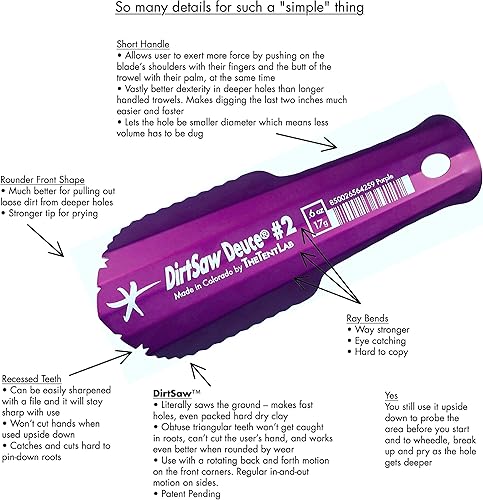 Miniatura 2 de TheTentLab DirtSaw Deuce #2 - Paleta ultraligera de 0.6 oz, color dorado