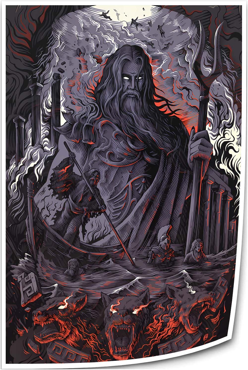 Amazon.com: Stantini Hades Wall Art Ancient Greek Poster Landscape