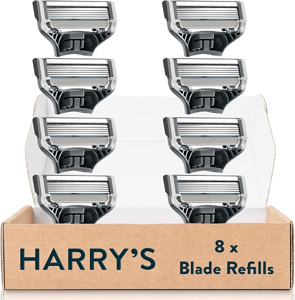 Harry's Razor Blades Refill, (8) Razor Head Refills with Precision Trimmer, 5 Anti-Friction Shaving Blades, Compatible with Harry's Razors for Men - 1