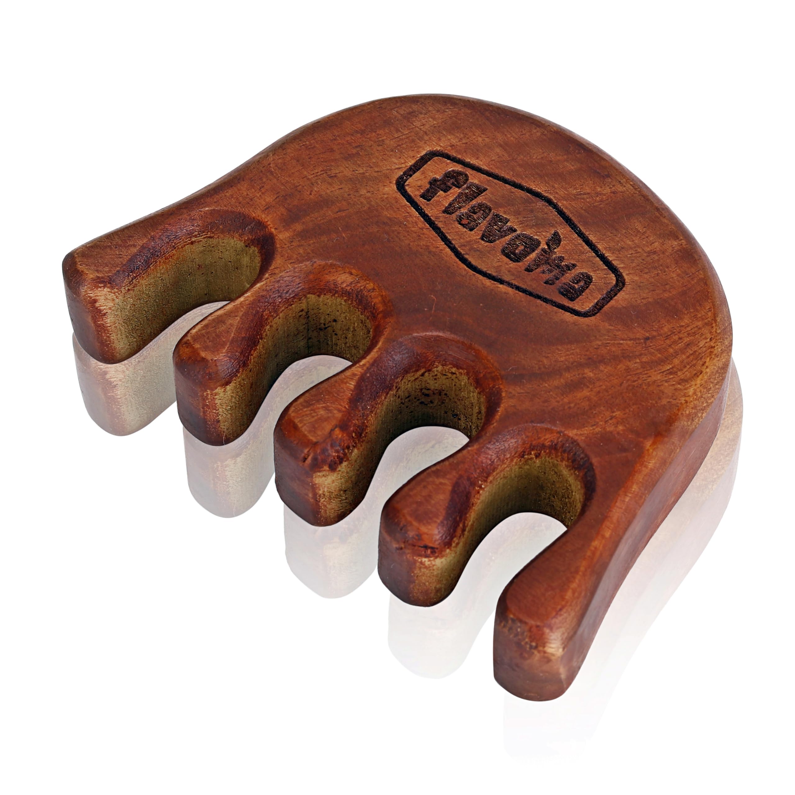 Flavoma Neem Wood Wide Tooth Hair and Scalp Massager Comb | Tooth Design Multi-Functional Tool Scraping | Multifunctional Meridian Massage Comb | Ideal for Head and Neck Massage | Scalp Massage No Static Head Massager Tool Physical Therapy 1