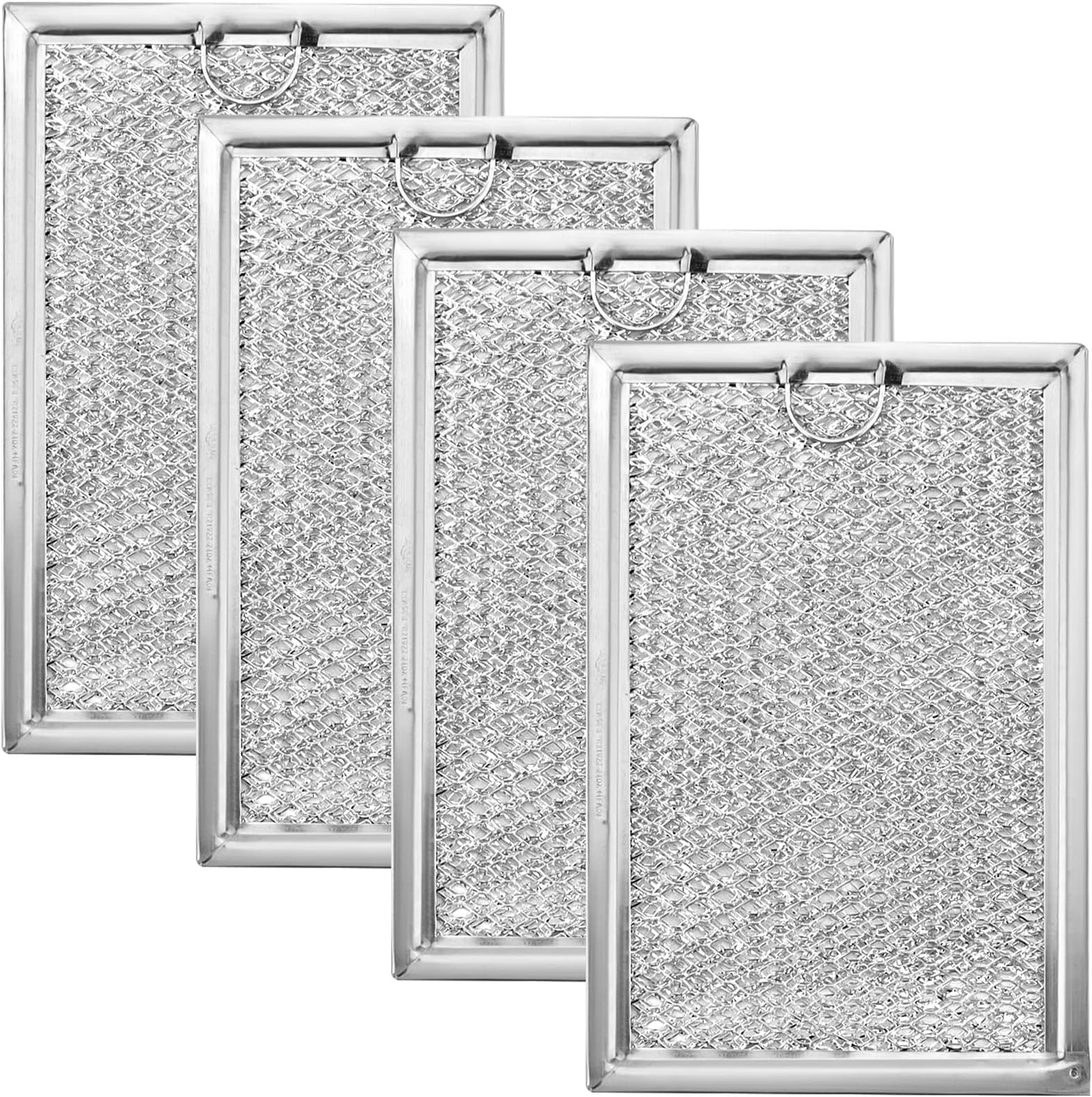 WB06X10309 Microwave Oven Grease Filter - Compatible with G.E Microwave Vent Filter Replacement by AMI PARTS - 7-5/8 x 5 x 3/32 Inch 4 Packs