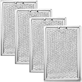 WB06X10309 Microwave Oven Grease Filter - Compatible with G.E Microwave Vent Filter Replacement by AMI PARTS - 7-5/8 x 5 x 3/32 Inch 4 Packs