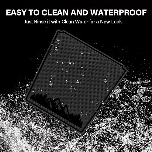 Miniatura 6 de Alfombrillas de tablero para Subaru Crosstrek 2023-2018, Forester 2019-2024, Impreza 2018-2023, forro interior antideslizante para tablero (negro)