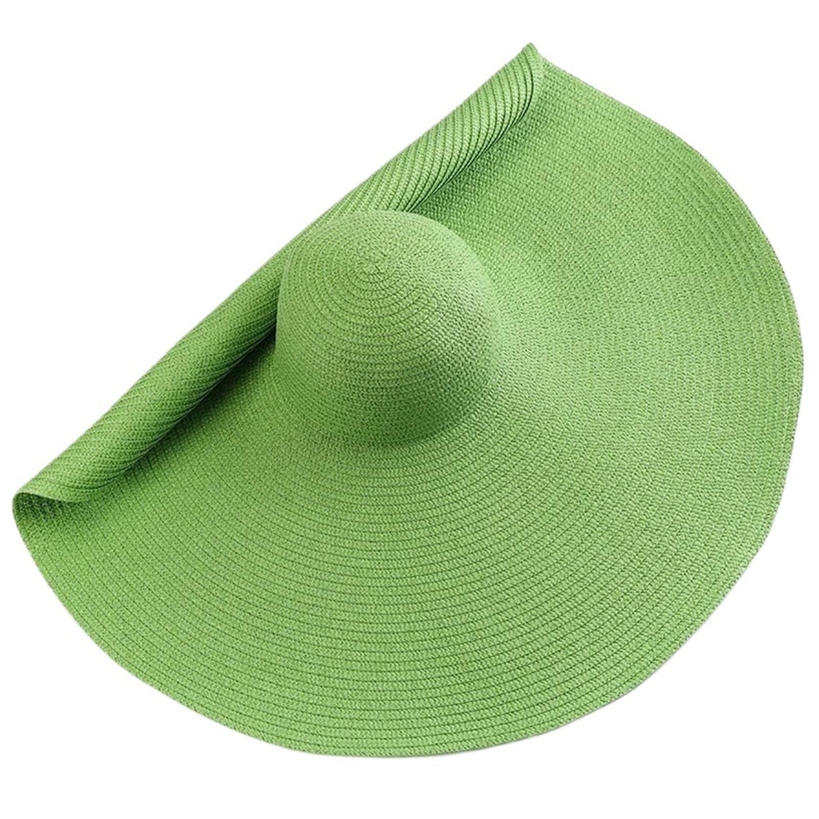 Generisch Sombrero de playa plegable de 70 cm para mujer, 54 – 57 cm