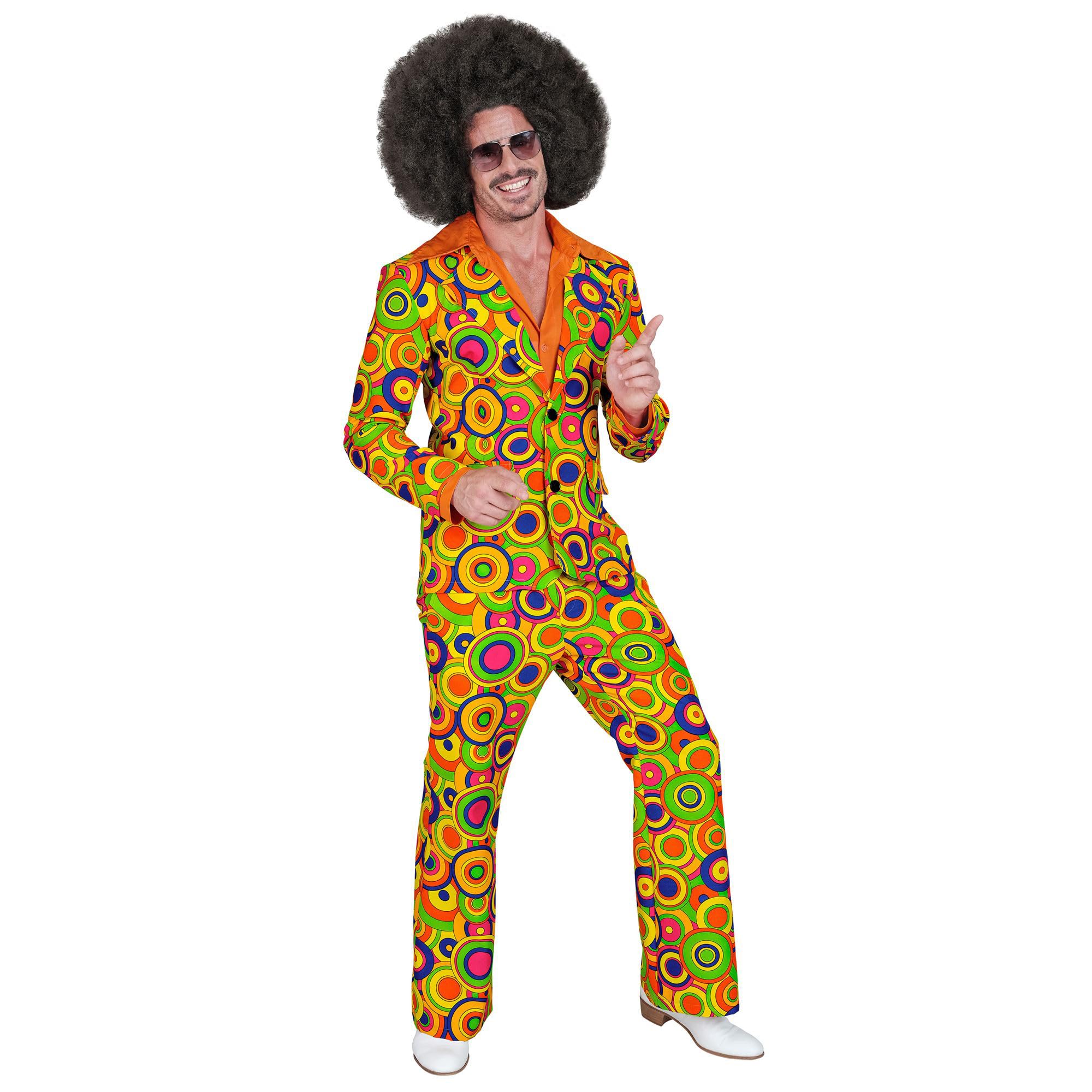 WIDMANN - Costume 70s suit, jacket and trousers, hippie, reggae, flower power, disco fever, hit move