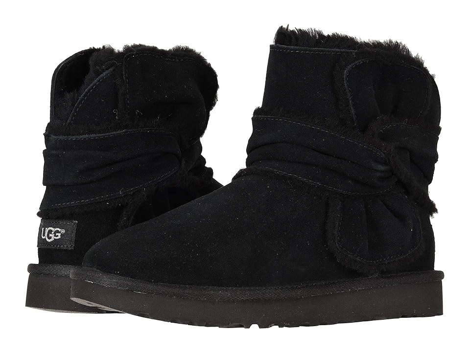 

UGG Mini Spill Seam Bow (Black) Women's Pull-on Boots