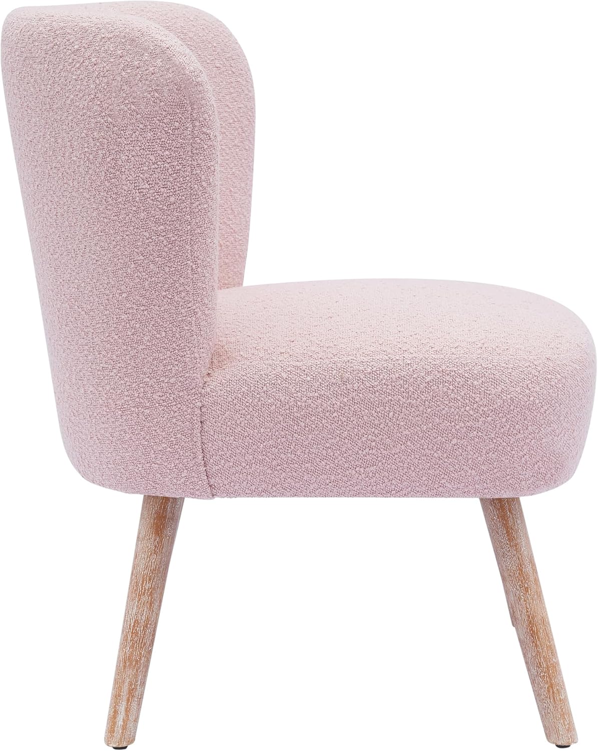 Costaelm Bedroom Accent Chair, Upholstered Fabric Chairs, Makeup Vanity Chair, Teddy Fuzzy Chair and Sherpa Accent Chair for Living Room, Reading Room, Dining Room, Office, Dusty Peach