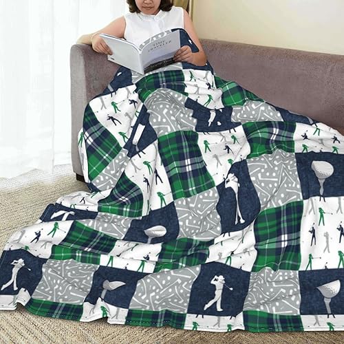 Miniatura 7 de Manta de golf de forro polar suave, ultra cálida, manta de franela de felpa para cama, viajes, sofá, oficina, hogar, regalos ligeros para mujeres y