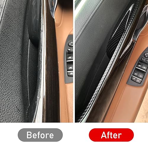 Miniatura 8 de Jaronx Compatible con BMW Serie 7, cubiertas de manija de puerta, trasera izquierda y trasera derecha serie 7 F02, cubierta de manija de puerta,