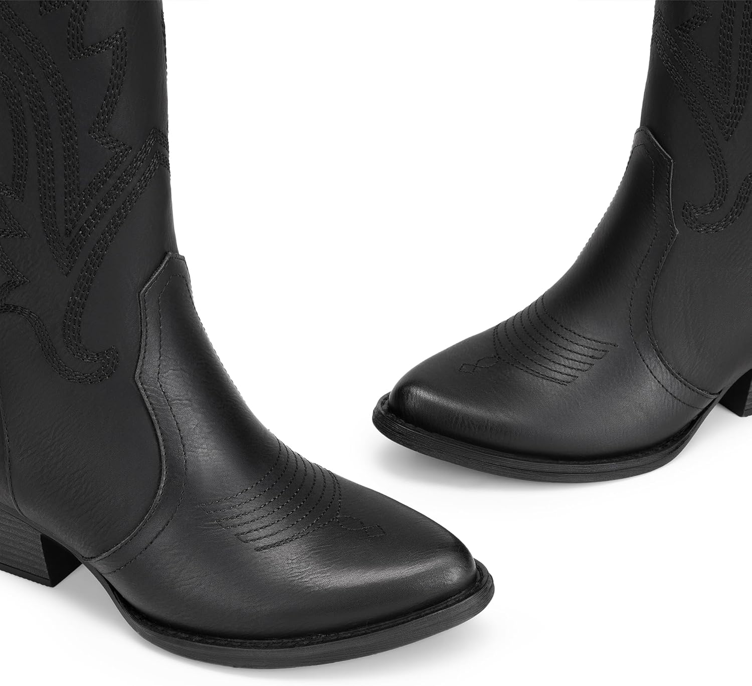 DREAM PAIRS Women's Cowboy Cowgirl Boots Embroidered Pointed Toe Low Heel Western Mid Calf Boot for Theme Party Country Concert - Image 6