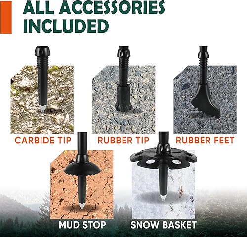 Miniatura 5 de TREKOLOGY Trek-Z Cork Grip Trekking Poles  Lightweight Folding Hiking Poles, Adjustable Height, Compact Travel Design, Aircraft-Grade Aluminum