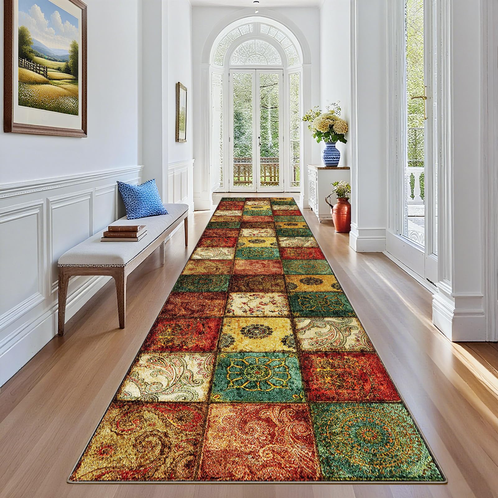 Tapis long couloir entrée idéal pour protéger le sol de la cuisine et de la maison