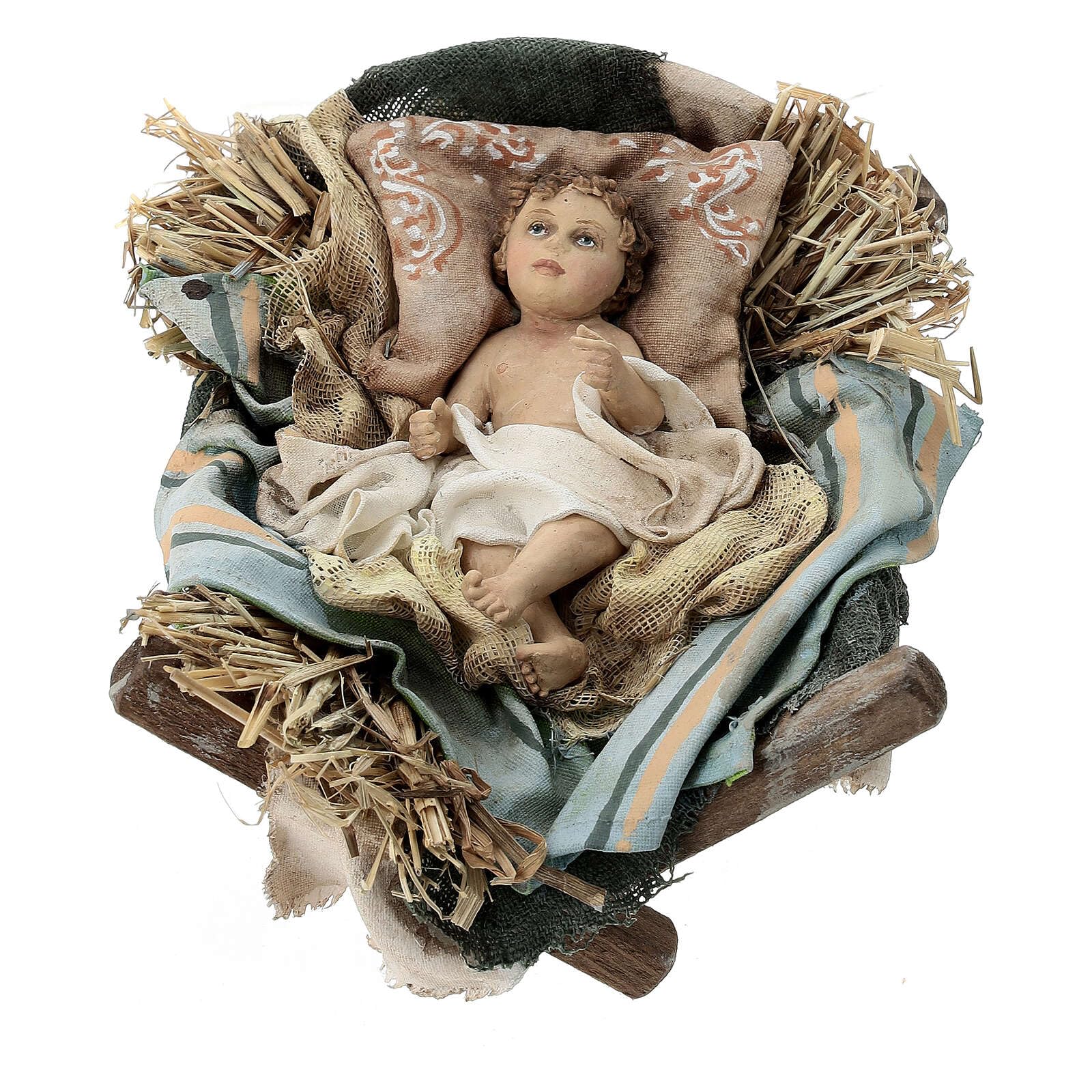 Pastor con corderos 30 cm belén Angela Tripi | venta online en