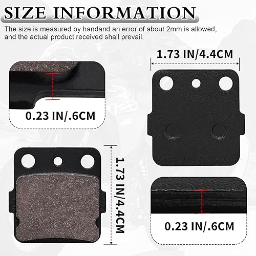 Miniatura 2 de 400EX Pastillas de freno traseras para Honda TRX400X 300EX para Yamaha Raptor 350 660R Banshee Warrior Wolverine 350 Blaster para Kawasaki klx140