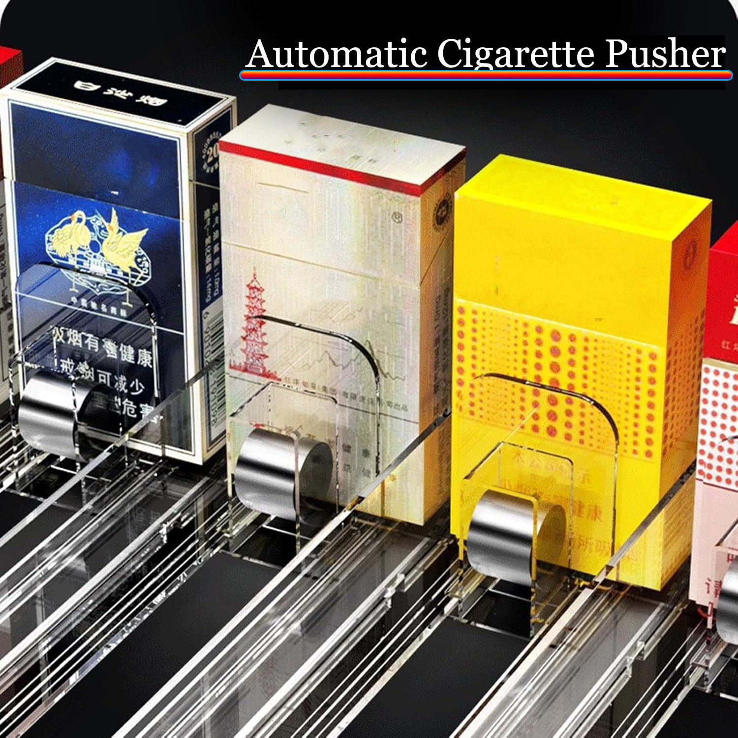 Generisch Automatischer Zigarettenschrank mit Schieber, H 80 cm, L 86 cm, Zigarettenhalter-Vitrine, Zigarettenständer für Einzelhandelsgeschäfte zur übersichtlichen Warenpräsentation