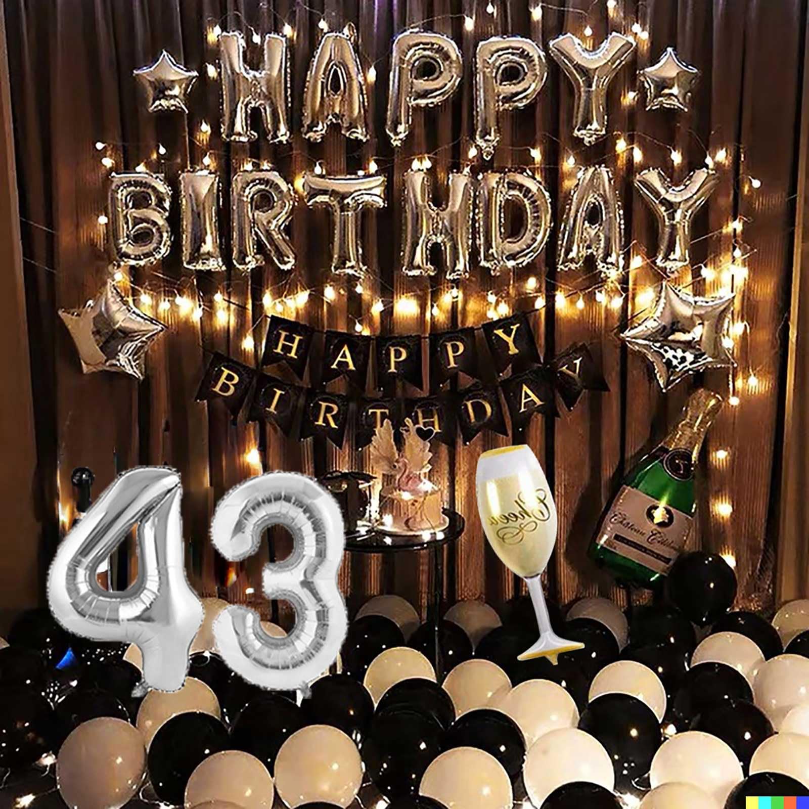 Amazon | 43歳 誕生日 バルーン 風船 バースデー 飾り付け セット数字