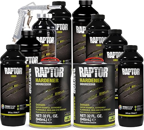 U-POL raptor tintable uretano spray-on truck bed maletero kit clibre pistola 8litros