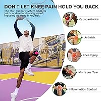 Vista 8 de Rodillera para mujeres y hombres, dolor de rodilla, menisco, desgarro, artritis, dislocación de rótula, mejor osteoartritis, compresión ajustable