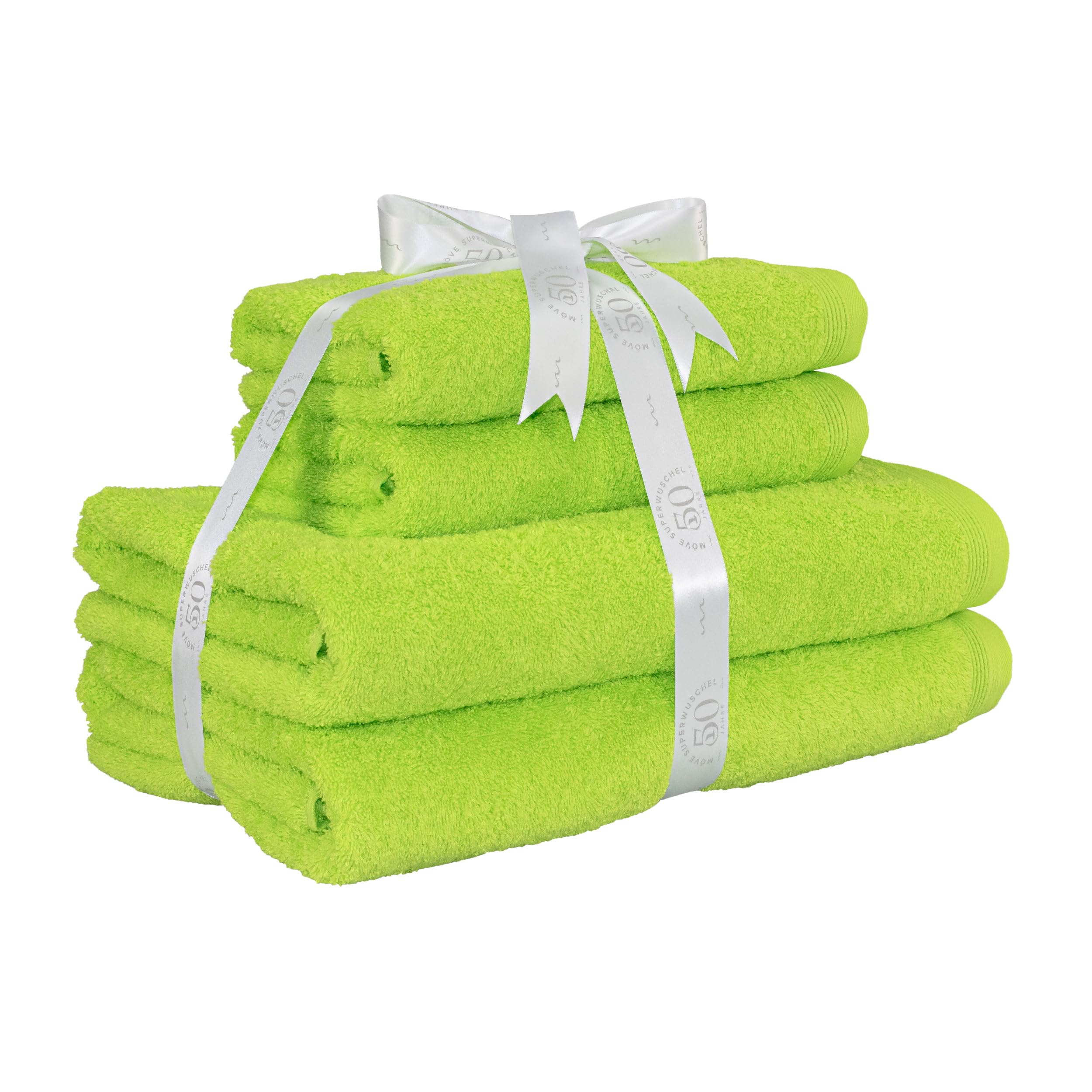 Möve Handtuchset Superwuschel - Limited Edition Handtücher - 2X 50x100cm + 2X 80x150cm, 100% Baumwolle,